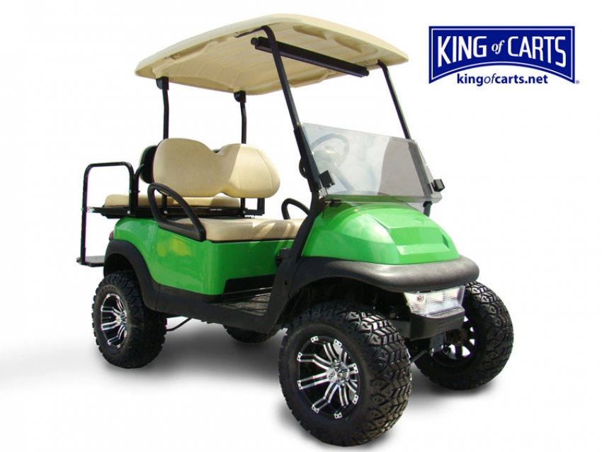 CLASSIC - Lifted - Lime Green Golf Cart