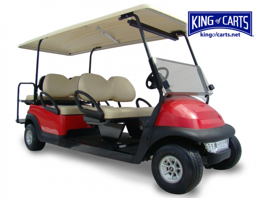 LIMO - Standard - Red Six Passenger Golf Cart