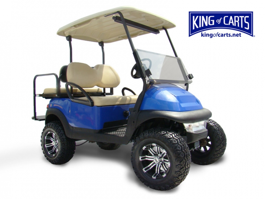 CLASSIC - Lifted - Bright Blue Golf Cart