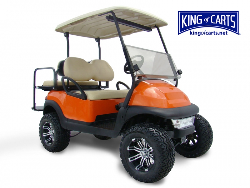 CLASSIC - Lifted - Orange Golf Cart
