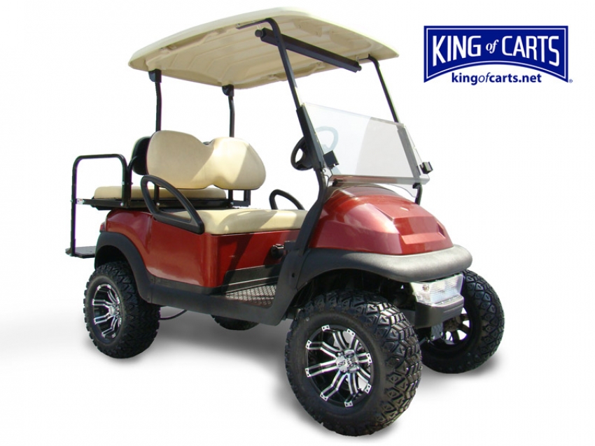 CLASSIC - Lifted - Metallic Burgundy Golf Cart